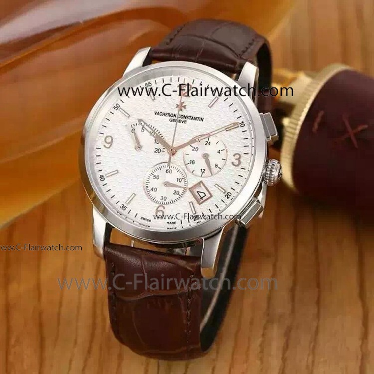 Vacheron Constantin Geneve Fake Watch White Chronograph Dial